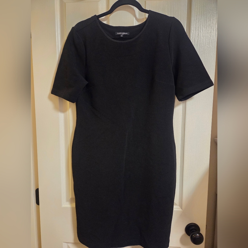 Mario Serrani Classic Black Mini Dress